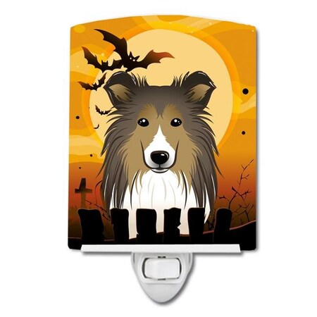 Carolines Treasures Carolines Treasures BB1800CNL Halloween Sheltie Ceramic Night Light BB1800CNL